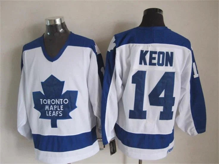 Men's Maple Leafs #14 Dave Keon Throwback Stitched Hockey Jersey