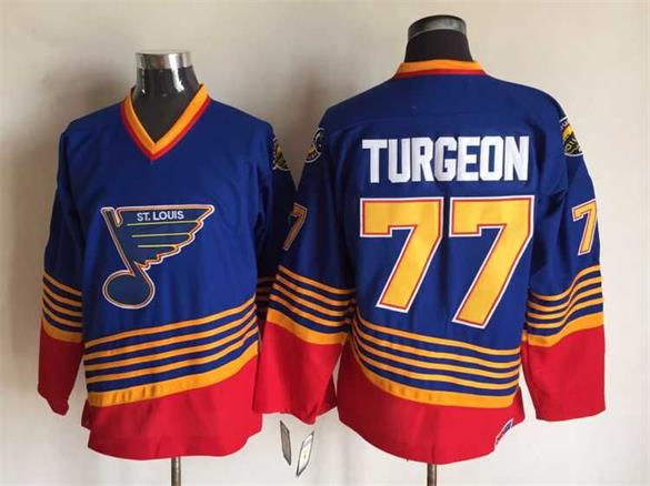 Men's Al Macinnis Chris Pronger Tony Twist St. Louis Blues Blue Red 1994-95 Vintage Stitched Hockey Jersey
