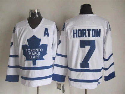 Men's Maple Leafs #7 Tim Horton Throwback Stitched Hockey Jersey