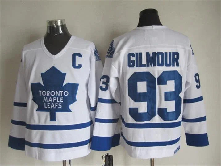 Men's Maple Leafs #93 Doug Gilmour Throwback Stitched Hockey Jersey