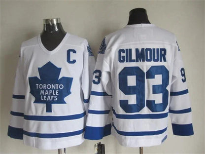 Men's Maple Leafs #93 Doug Gilmour Throwback Stitched Hockey Jersey