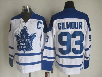 Men's Maple Leafs #93 Doug Gilmour Throwback Stitched Hockey Jersey