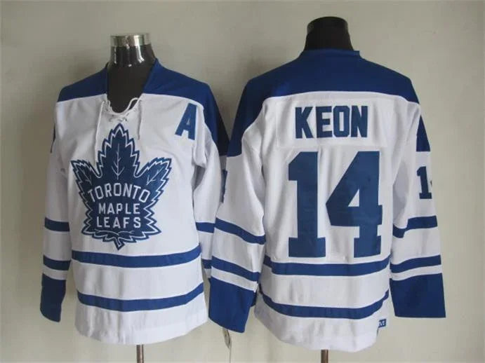 Men's Maple Leafs #14 Dave Keon Throwback Stitched Hockey Jersey