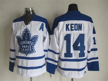 Men's Maple Leafs #14 Dave Keon Throwback Stitched Hockey Jersey