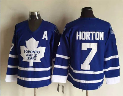 Men's Maple Leafs #7 Tim Horton Throwback Stitched Hockey Jersey