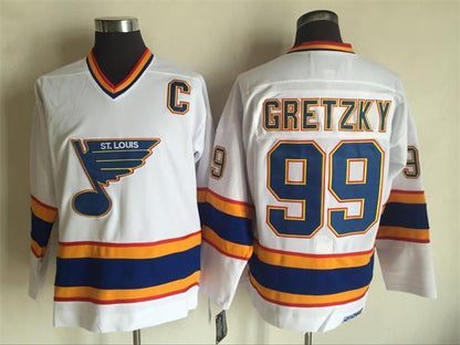 Men's Al Macinnis St. Louis Blues White Vintage Stitched Hockey Jersey
