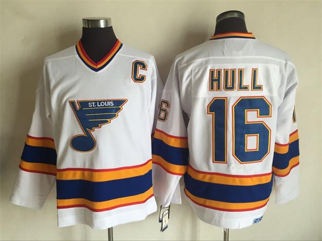 Men's Al Macinnis St. Louis Blues White Vintage Stitched Hockey Jersey