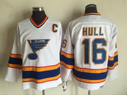 Men's Al Macinnis St. Louis Blues White Vintage Stitched Hockey Jersey