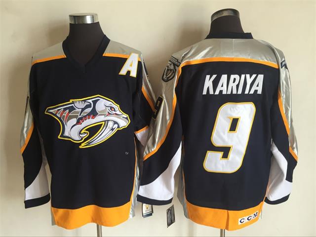 Men's Retro Nashville Predators Black 2006-07 CCM Vintage Stitched Hockey Jersey