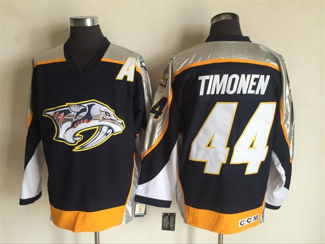 Men's Retro Nashville Predators Black 2006-07 CCM Vintage Stitched Hockey Jersey