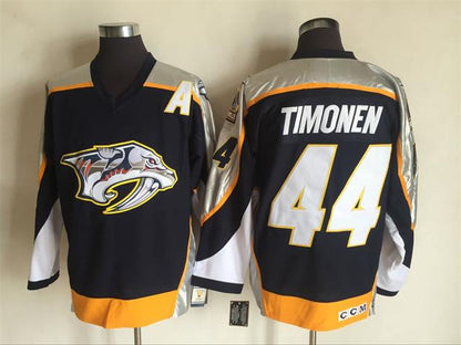 Men's Retro Nashville Predators Black 2006-07 CCM Vintage Stitched Hockey Jersey