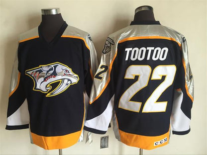 Men's Retro Nashville Predators Black 2006-07 CCM Vintage Stitched Hockey Jersey