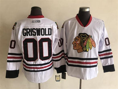 Men's Retro Blackhawks White Vintage Stitched Hockey Jersey