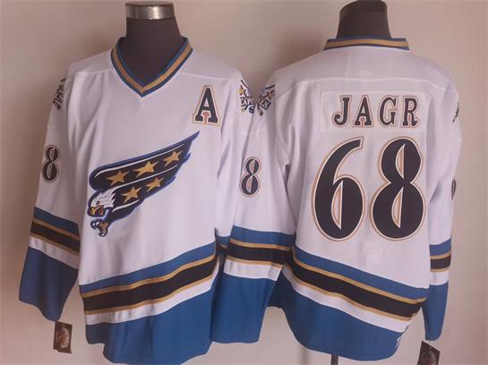 Men's Retro Alexander Ovechkin Washington Capitals White 2005/06 CCM Vintage Stitched Hockey Jersey