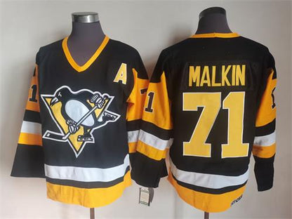 Men's Retro Mario Lemieux #66 Pittsburgh Penguins Black CCM Vintage Stitched Hockey Jersey