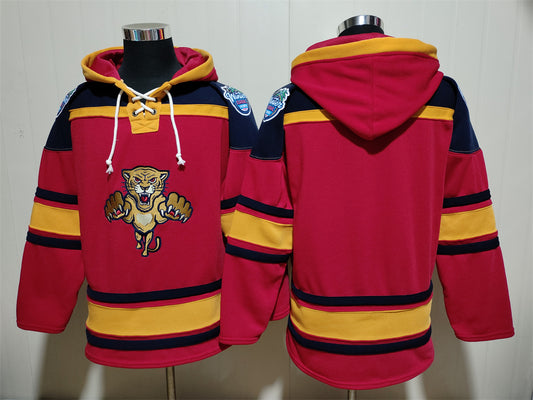Men's Florida Panthers Navy Red Winter Classic Lacer Pullover Hoodie