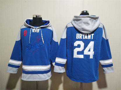 Men's Dodgers Royal Jersey Ageless Must-Have Lace-Up Pullover Hoodie