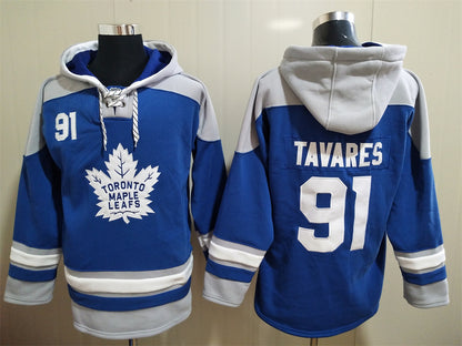 Men's Gavin McKenna Toronto Maple Leafs Blue Jersey Lacer Pullover Hoodie