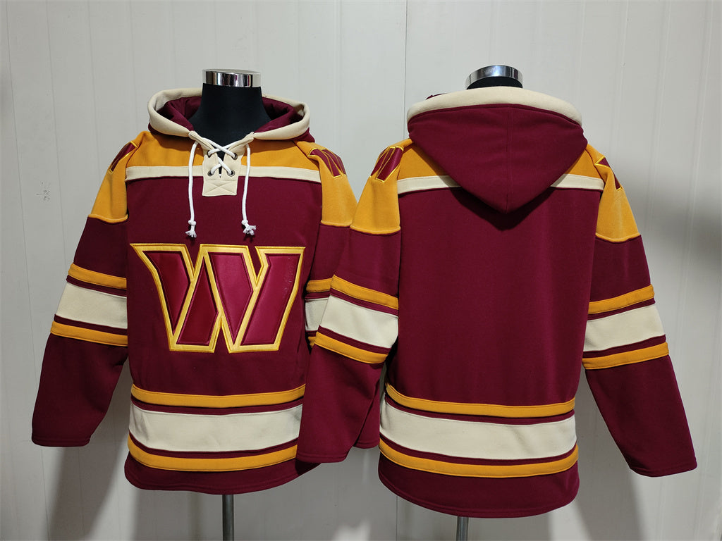 Men's Terry McLaurin Washington Commanders Burgundy Ageless Must-Have Lace-Up Pullover Hoodie