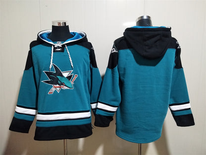Men's Logan Couture San Jose Sharks Teal Jersey Ageless Must-Have Lace-Up Pullover Hoodie