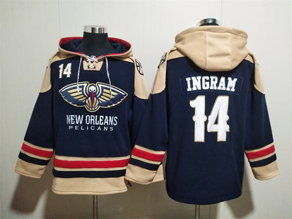 Men's Zion Williamson New Orleans Pelicans Navy Ageless Must-Have Lace-Up Pullover Hoodie