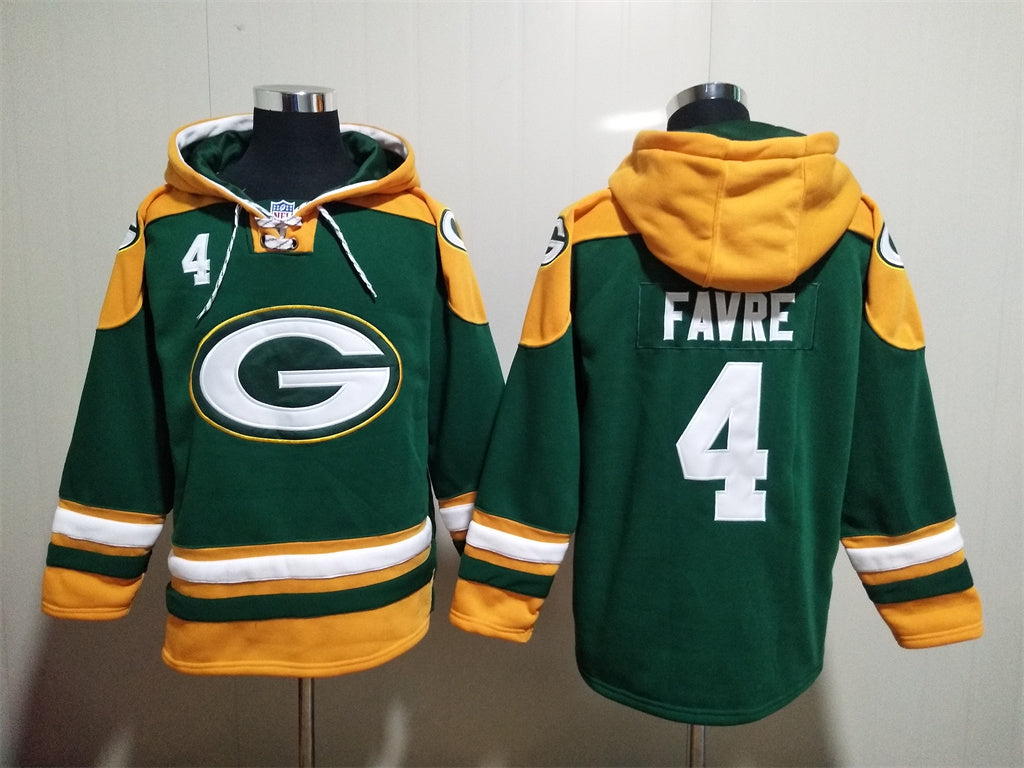 Men's Reggie White Jordan Love Green Bay Packers Green Ageless Must-Have Lace-Up Pullover Hoodie