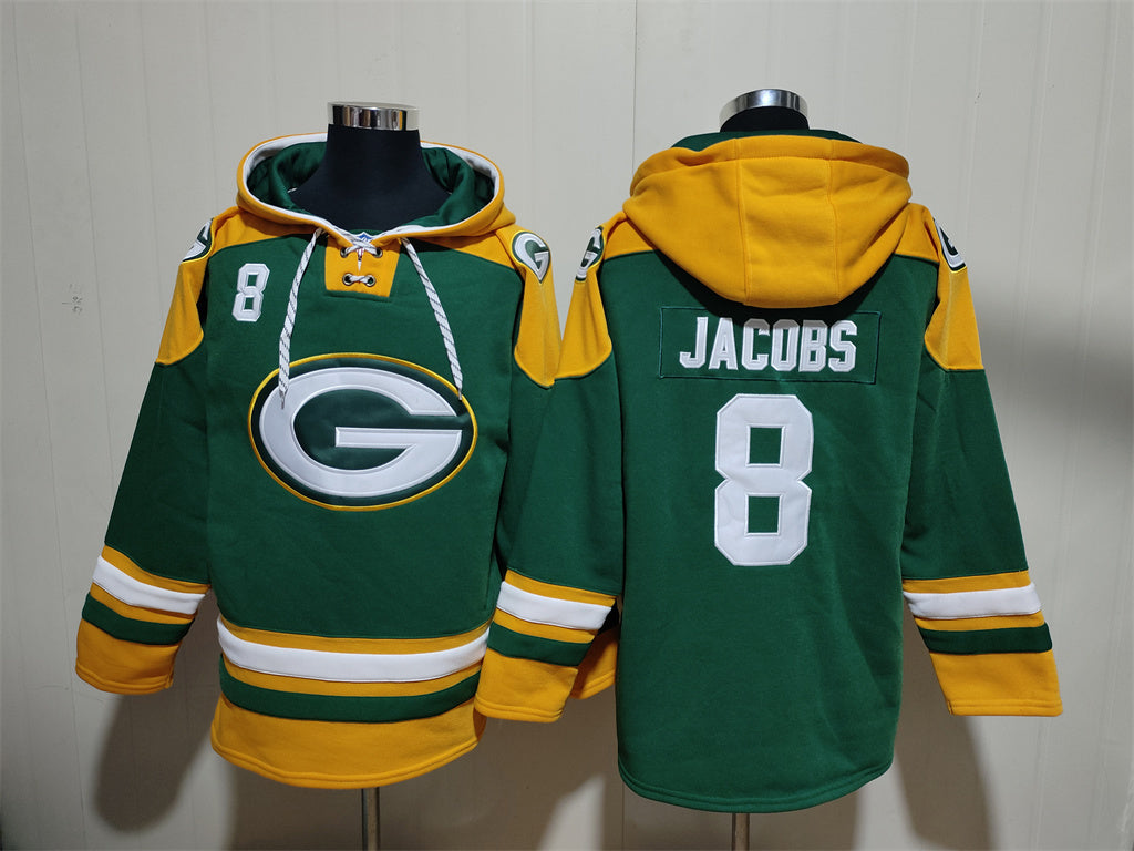 Men's Reggie White Jordan Love Green Bay Packers Green Ageless Must-Have Lace-Up Pullover Hoodie