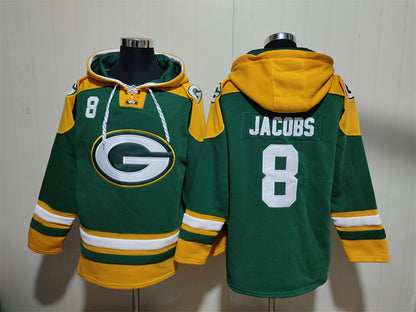 Men's Reggie White Jordan Love Green Bay Packers Green Ageless Must-Have Lace-Up Pullover Hoodie