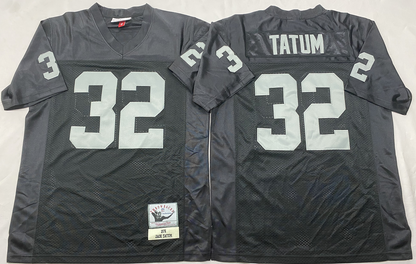 Men's Marcus Allen #32 Oakland Raiders White Black Vintage Stitched Football Jersey