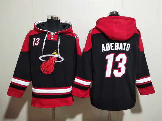 Men's Bam Adebayo Miami Heat Black Ageless Must-Have Lace-Up Pullover Hoodie