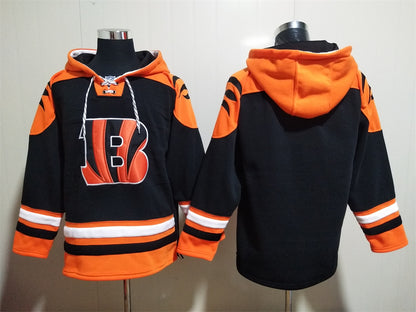 Men's Joe Burrow Cincinnati Bengals Jersey Ageless Must-Have Lace-Up Pullover Hoodie