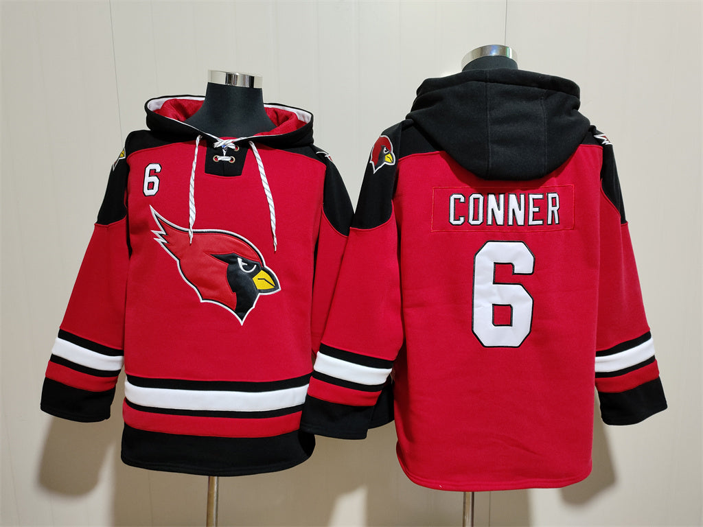 Men's Pat Tillman Arizona Cardinals Cardinal Jersey Ageless Must-Have Lace-Up Pullover Hoodie