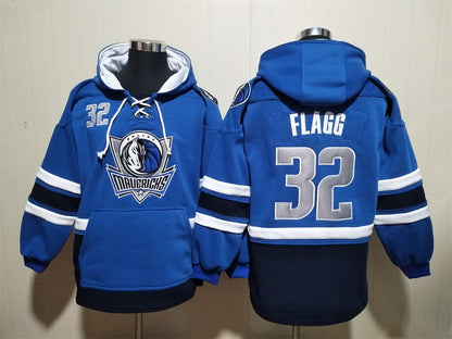 Men's Cooper Flagg Dallas Mavericks Blank Blue Black Pullover Hoodie