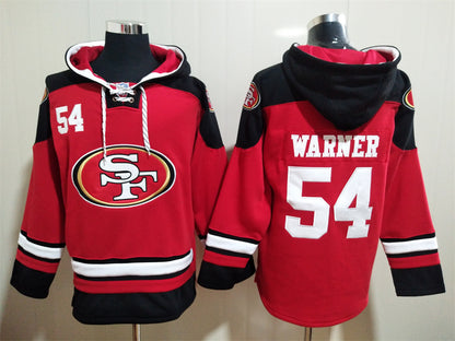 Men's Christian McCaffrey San Francisco 49ers Scarlet Ageless Must-Have Lace-Up Pullover Hoodie