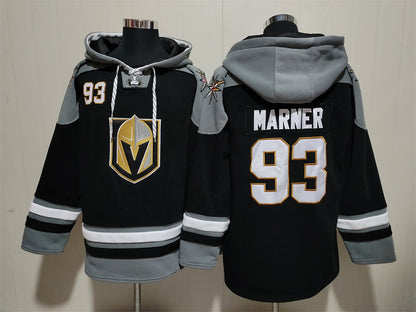Men's William Karlsson Vegas Golden Knights Black Jersey Ageless Must-Have Lace-Up Pullover Hoodie