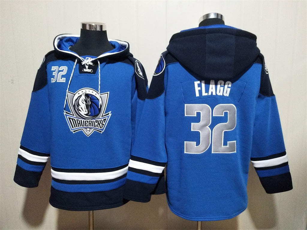 Men's Cooper Flagg Dallas Mavericks Blank Blue Pullover Hoodie