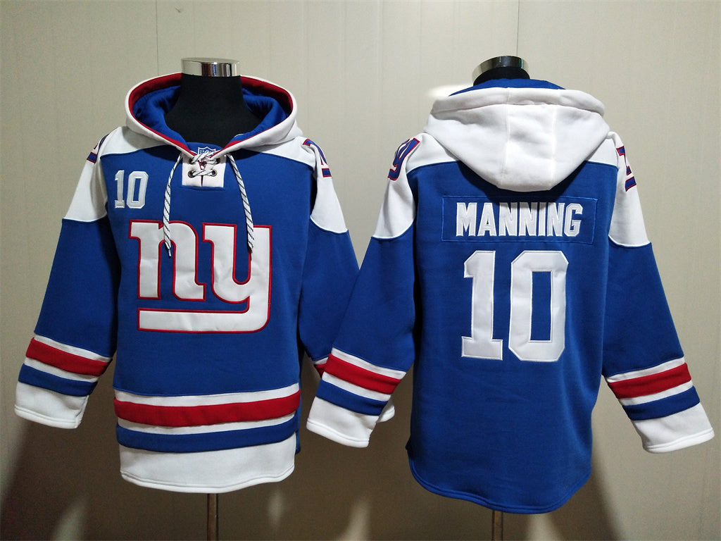 Men's Cam Skattebo New York Giants Royal Jersey Ageless Must-Have Lace-Up Pullover Hoodie