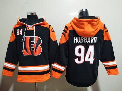Men's Joe Burrow Cincinnati Bengals Jersey Ageless Must-Have Lace-Up Pullover Hoodie
