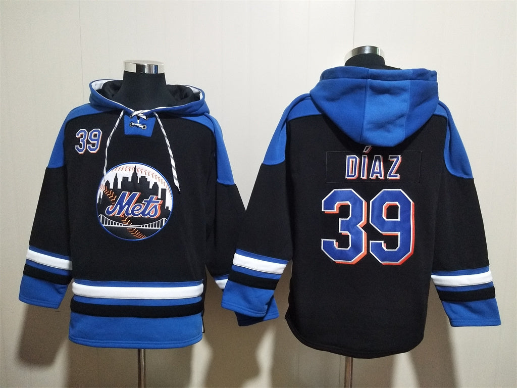 Men's Juan Soto Mets Black Jersey Ageless Must-Have Lace-Up Pullover Hoodie