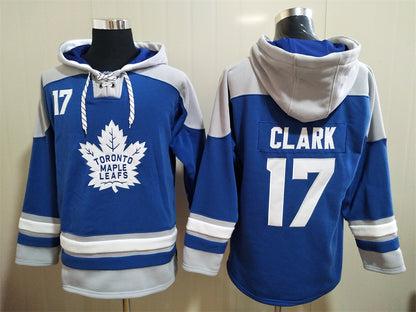 Men's Gavin McKenna Toronto Maple Leafs Blue Jersey Lacer Pullover Hoodie