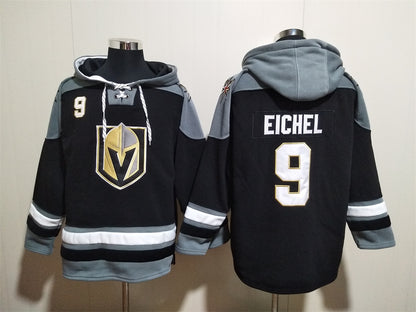Men's William Karlsson Vegas Golden Knights Black Jersey Ageless Must-Have Lace-Up Pullover Hoodie