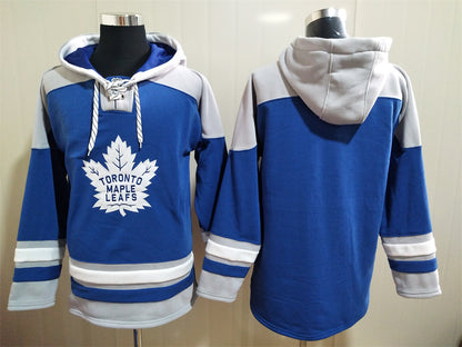 Men's Gavin McKenna Toronto Maple Leafs Blue Jersey Lacer Pullover Hoodie