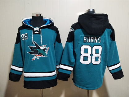 Men's Logan Couture San Jose Sharks Teal Jersey Ageless Must-Have Lace-Up Pullover Hoodie