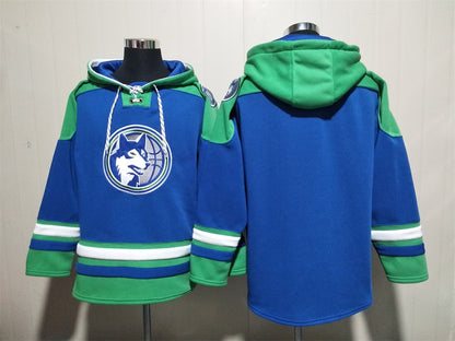Men's Anthony Edwards Minnesota Timberwolves Blank Blue Ageless Must-Have Lace-Up Pullover Hoodie
