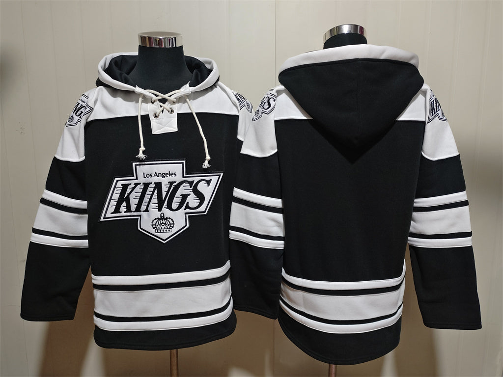 Men's Los Angeles Kings Black Jersey Ageless Must-Have Lace-Up Pullover Hoodie