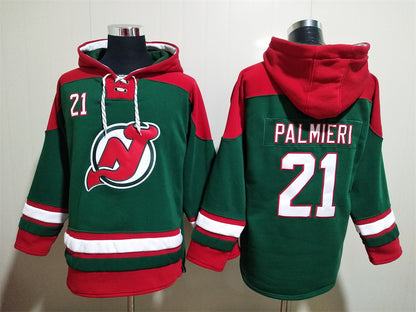 Men's Cory Schneider New Jersey Devils Reverse Retro Green Jersey Ageless Must-Have Lace-Up Pullover Hoodie