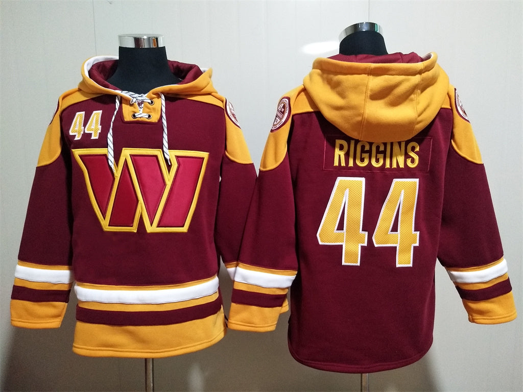 Men's Sean Taylor Terry McLaurin Washington Commanders Burgundy Ageless Must-Have Lace-Up Pullover Hoodie