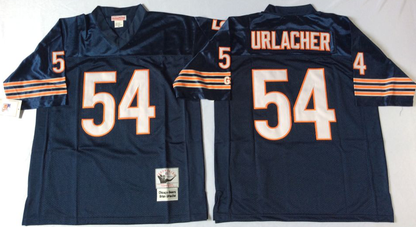 Men's Brian Urlacher #54 Chicago Bears White Navy Vintage Stitched Football Jersey