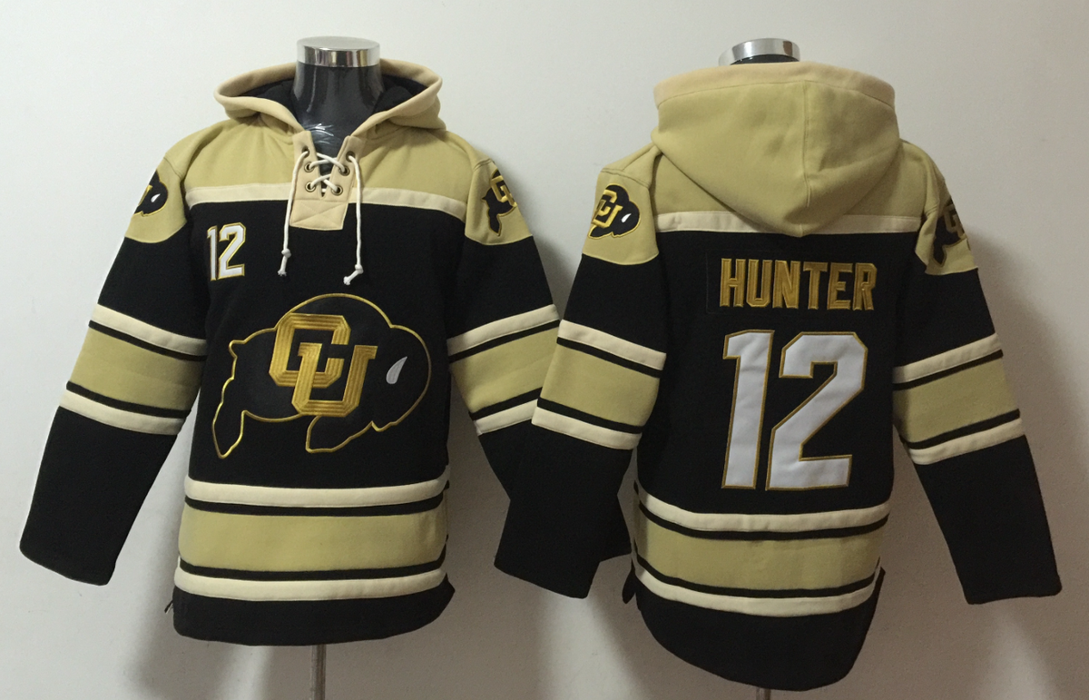Men's Shedeur Sanders Travis Hunter Colorado Buffaloes Gold Black Pullover Hoodie