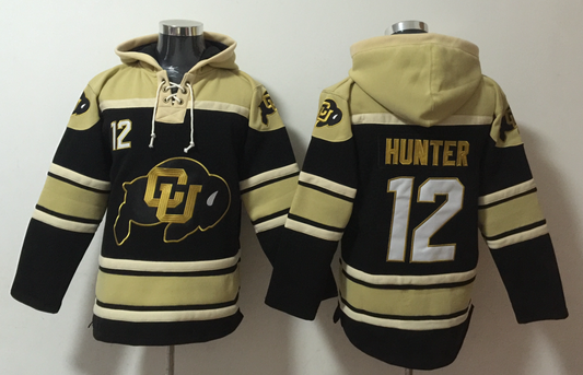 Men's Shedeur Sanders Travis Hunter Colorado Buffaloes Gold Black Pullover Hoodie